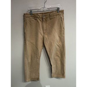 Freenote Cloth Mens Size 32 32x25 Cotton Pants Made In USA Khaki Tan Chinos